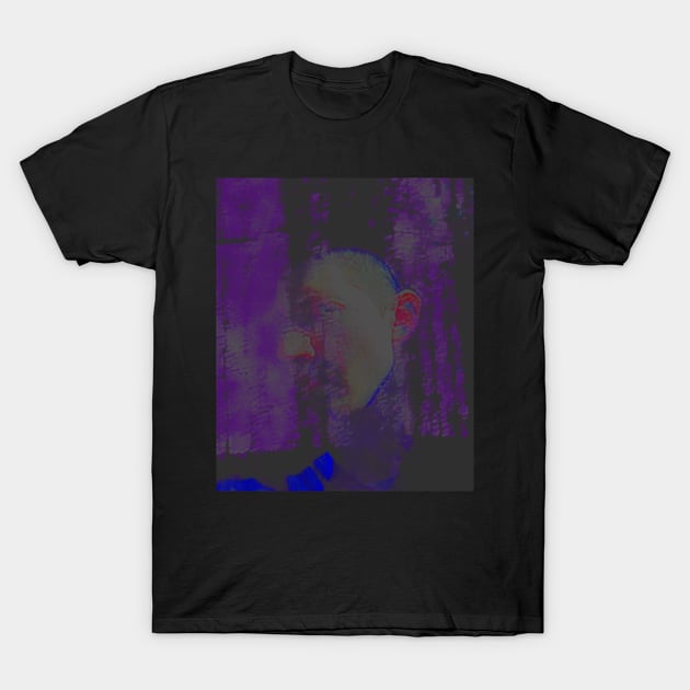 Portrait, digital collage and special processing. Masterpiece. Man looking to car window, reflection. Colorful. T-Shirt by 234TeeUser234